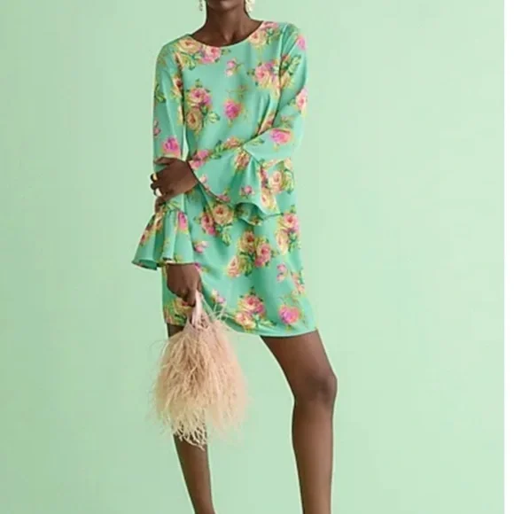 J Crew Winter garden dress in lavish rose Size 10 - Picture 2 of 12